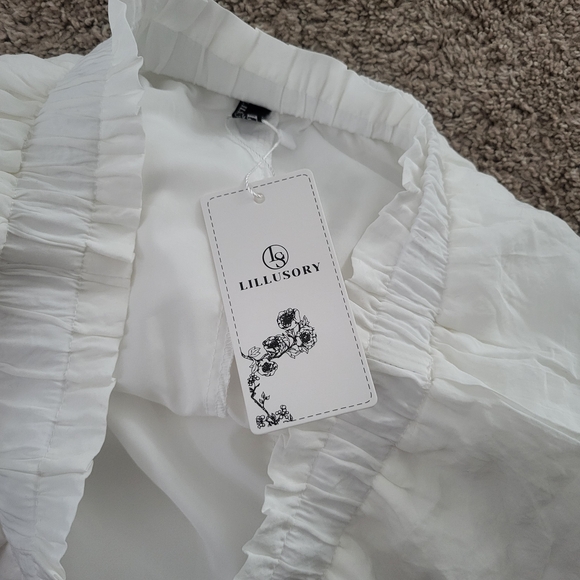 White Ruffled Mini Skirt - Picture 4 of 5